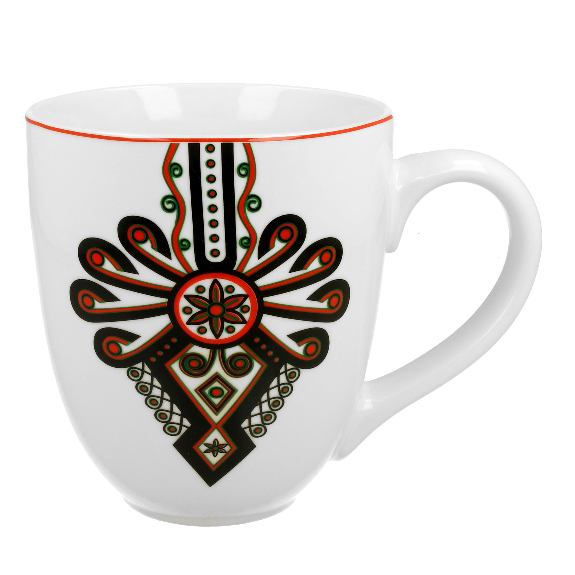 Porcelánový hrnek DUO ETNO XXL bílý 1000 ml
