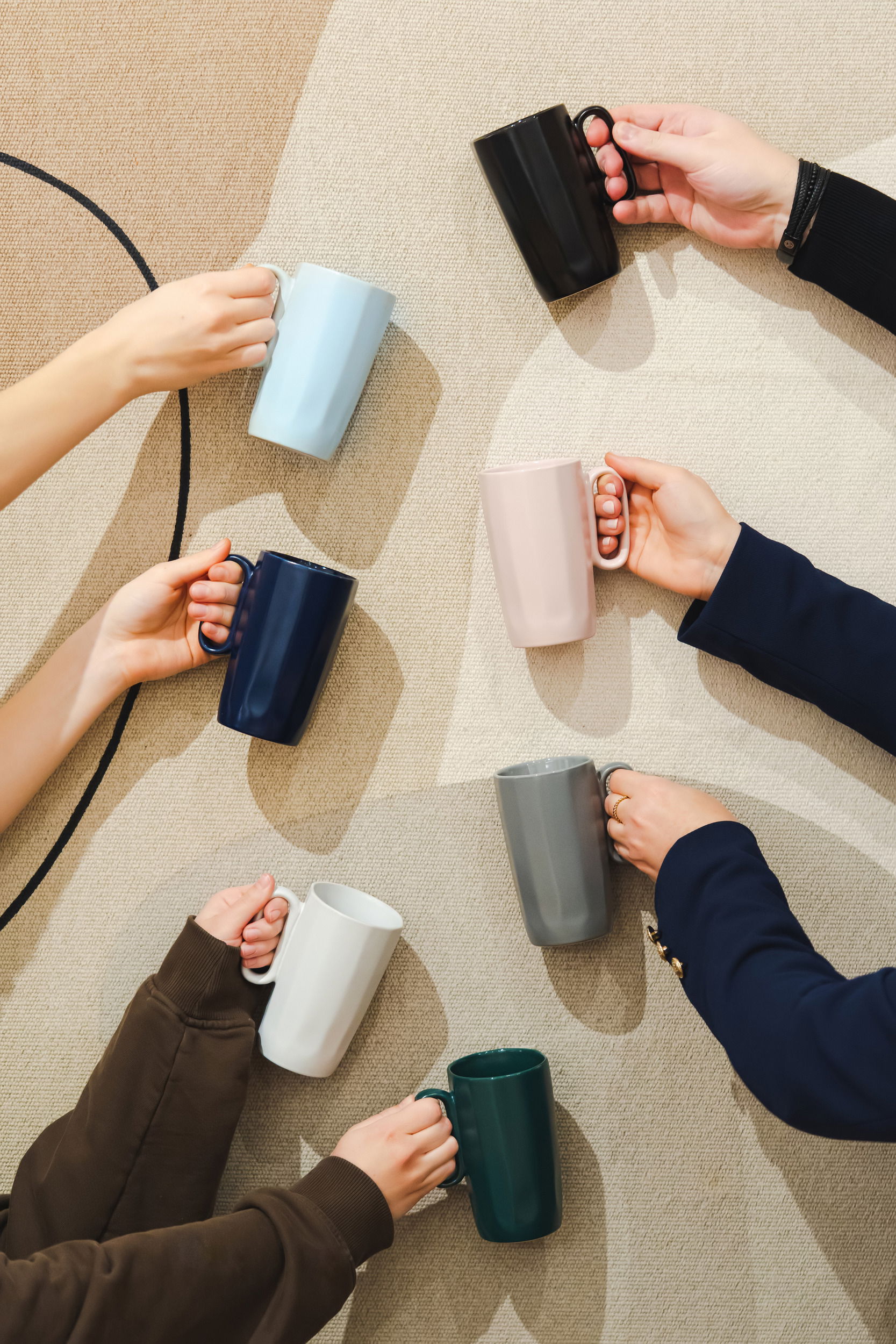 VIALLI DESIGN Fuori 80 ml 2 ks. sivé - keramické šálky na espresso