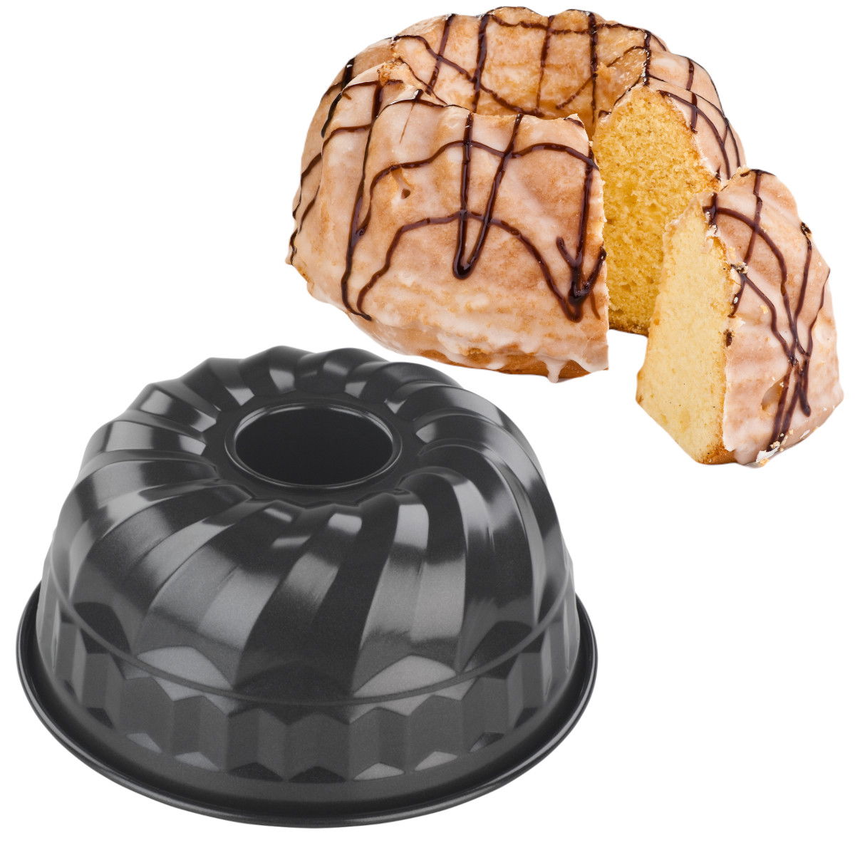 Forma na muffiny z uhlíkové oceli TALA PERFORMANCE BLACK 23 cm