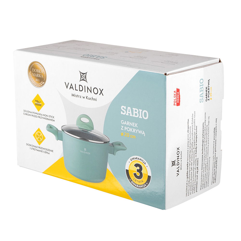 Garnek aluminiowy z pokrywką VALDINOX SABIO 3,2 l