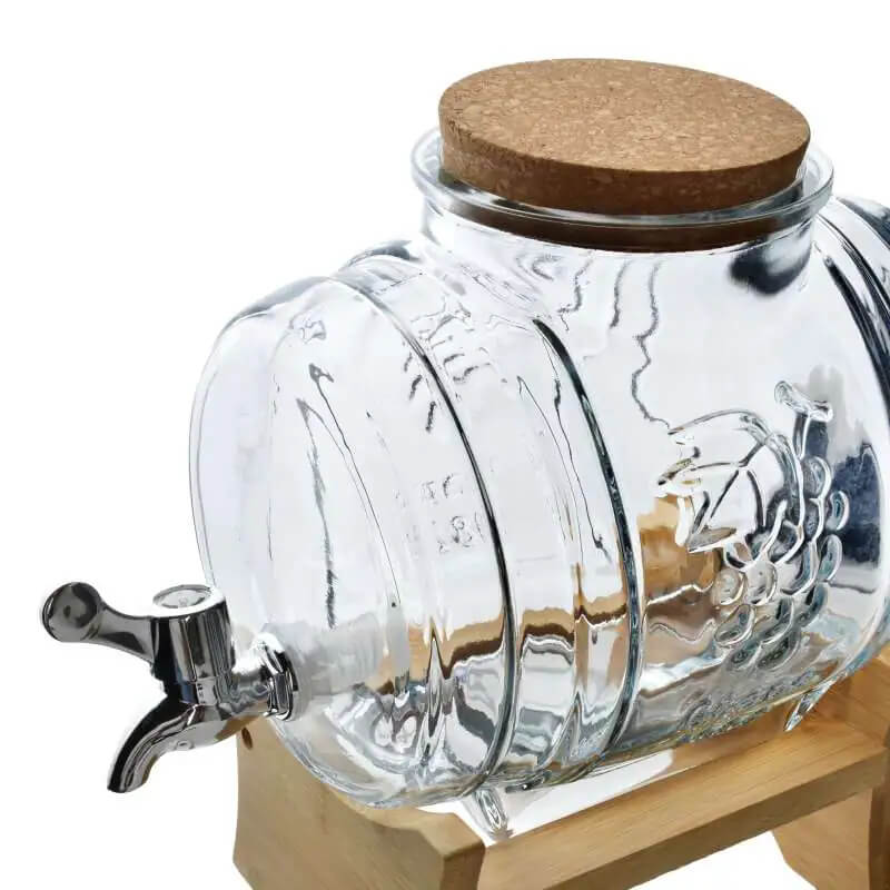 Sklenený zásobník na nápoje s kohútikom MODERN KITCHEN 3 l