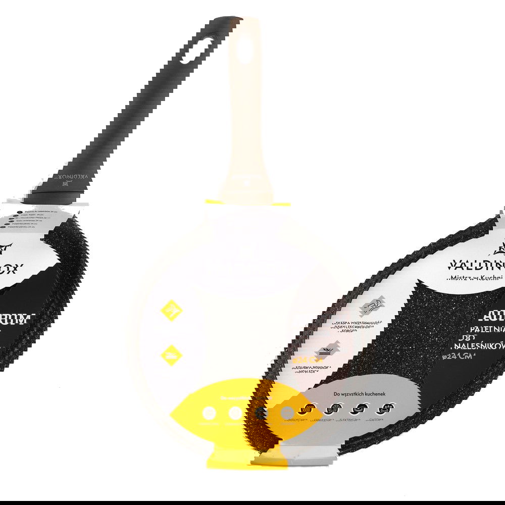 VALDINOX Aurum 24 cm tmavě hnědá - minerální nepřilnavá pánev na palačinky