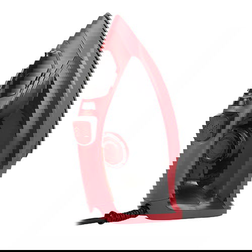 MESKO Iron 3000 W červená - plastová napařovací žehlička s keramickou stopou