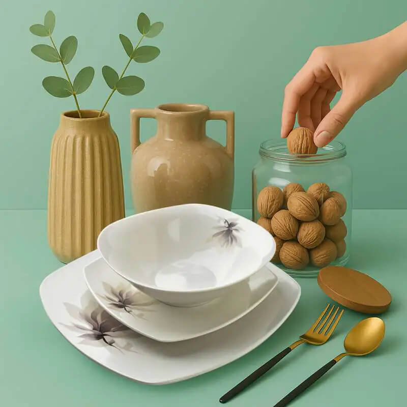 Porcelánová obedová súprava AFFEK DESIGN MAGNOLIA pre 6 osôb (18 dielov)