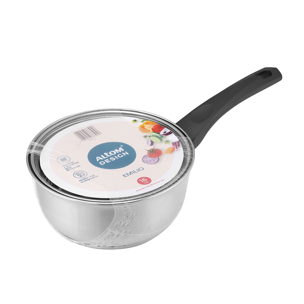 Rondel z nerezové oceli s poklicí EMILIO 1,2 l