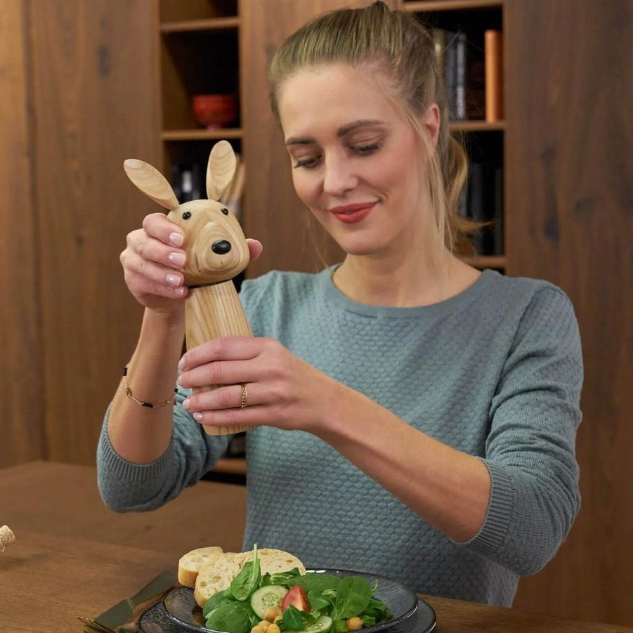 Młynek do przypraw drewniany ręczny LEONARDO CUCINA KRÓLIK
