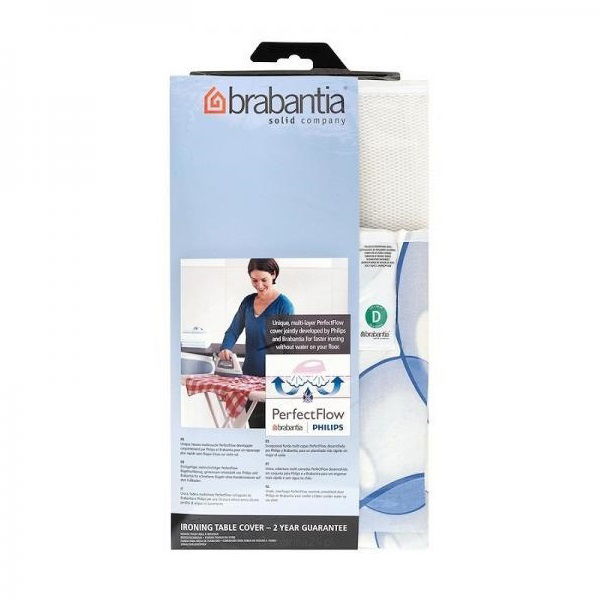 BRABANTIA Perfect Flow Bubbles white 135 x 45 cm (101465) - bavlněný potah na žehlicí prkno