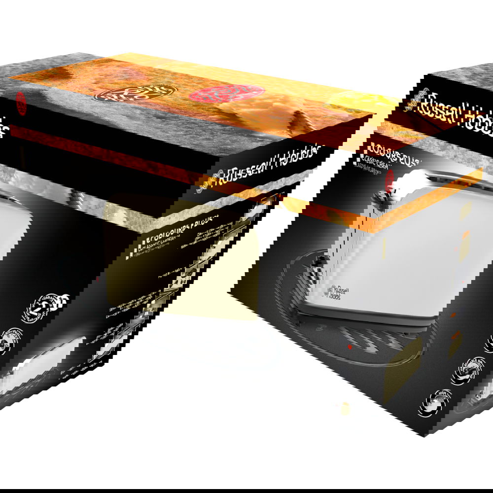 RUSSELL HOBBS Colours Plus Classic Cream Long Slot 1000 W krémový – nerezový, elektrický toustovač/topinkovač