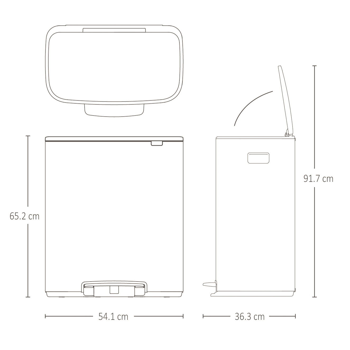 BRABANTIA Bo 2 x 30 l - oceľový nerezový dvojkomorový koš na triedenie odpadu s pedálom