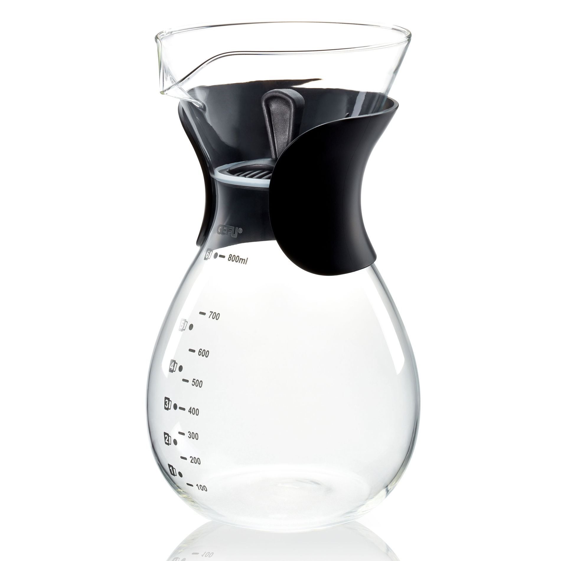 GEFU Butio - dripper / filtr do kawy ze stali nierdzewnej z dzbankiem 0,8 l