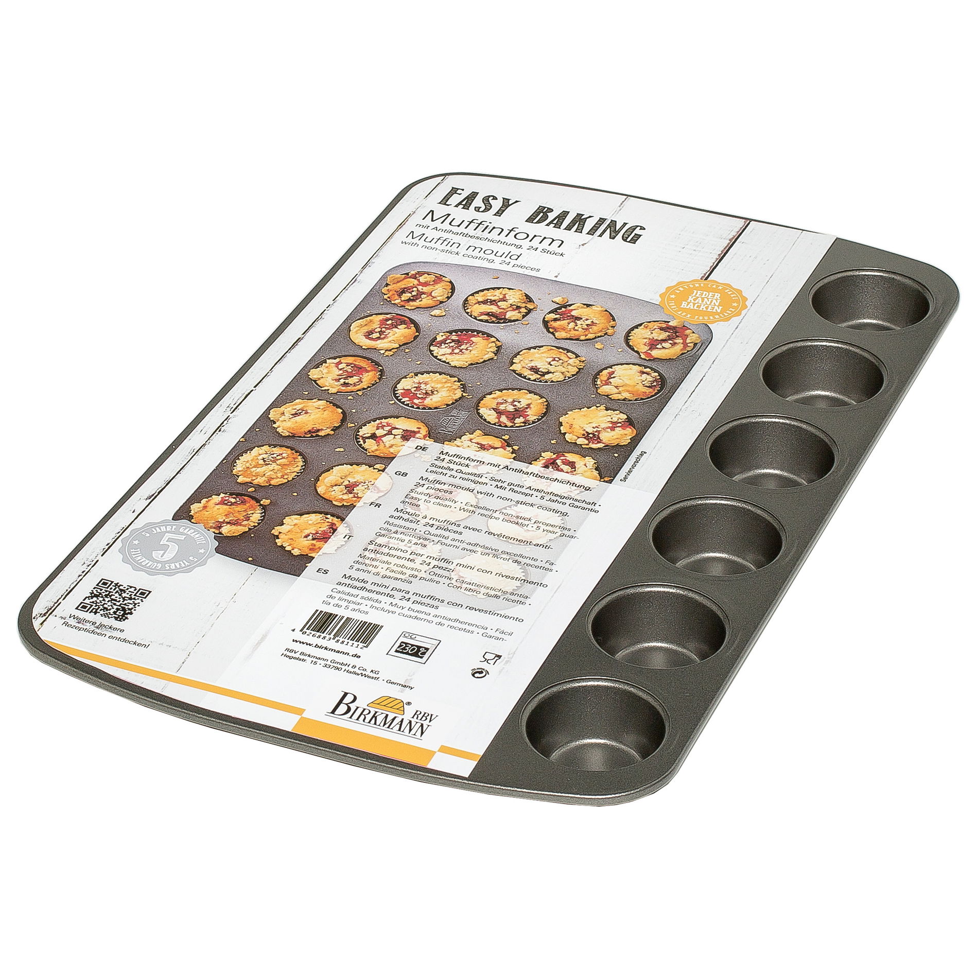 Forma (plech) na muffiny (24 ks) BIRKMANN EASY BAKING