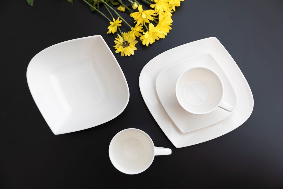 FLORINA Moss 18,5 cm ecru - porcelánový dezertní talíř