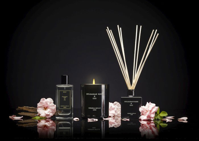 CERERIA MOLLA BOUTIQUE BULHARSKÁ RŮŽE A OUD 100 ml Vonné tyčinky s difuzérem