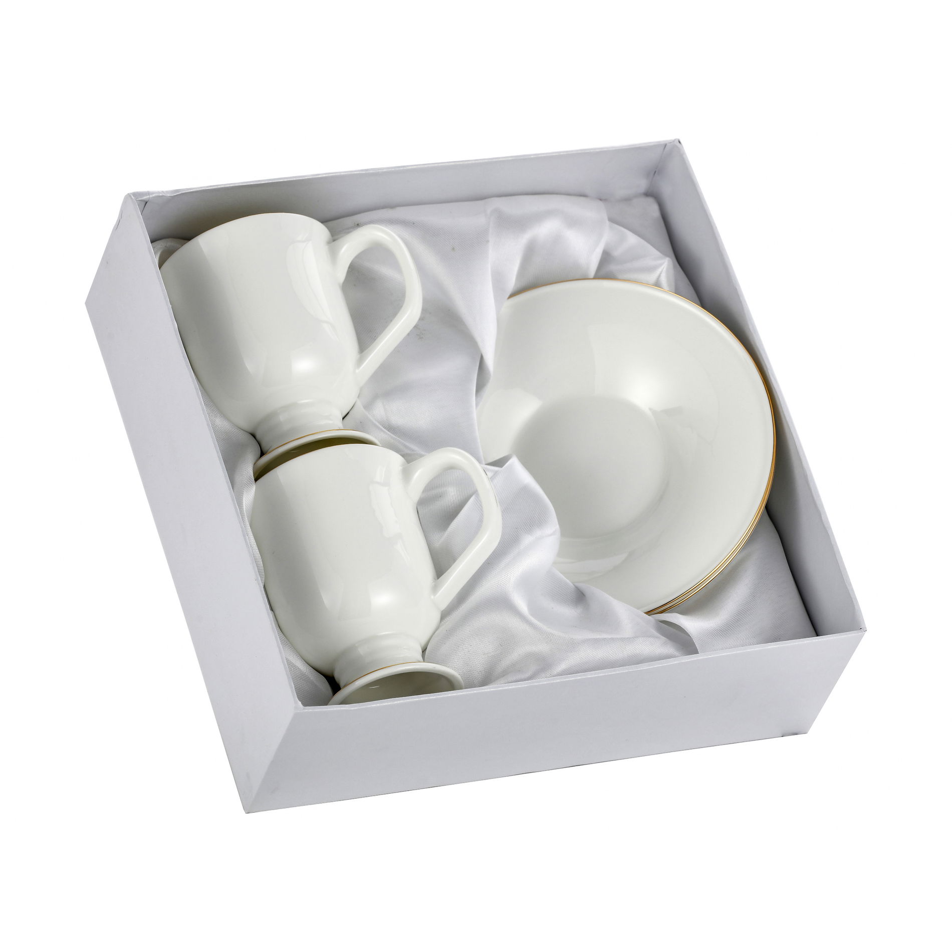 Filiżanki do kawy i herbaty porcelanowe ze spodkami 250 ml 2 szt.
