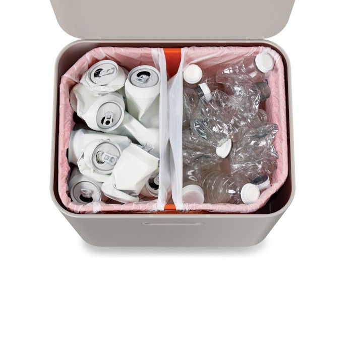 JOSEPH JOSEPH Intelligent Waste TotemMax 60 l popielaty - kosz do segregacji śmieci ze stali nierdzewnej