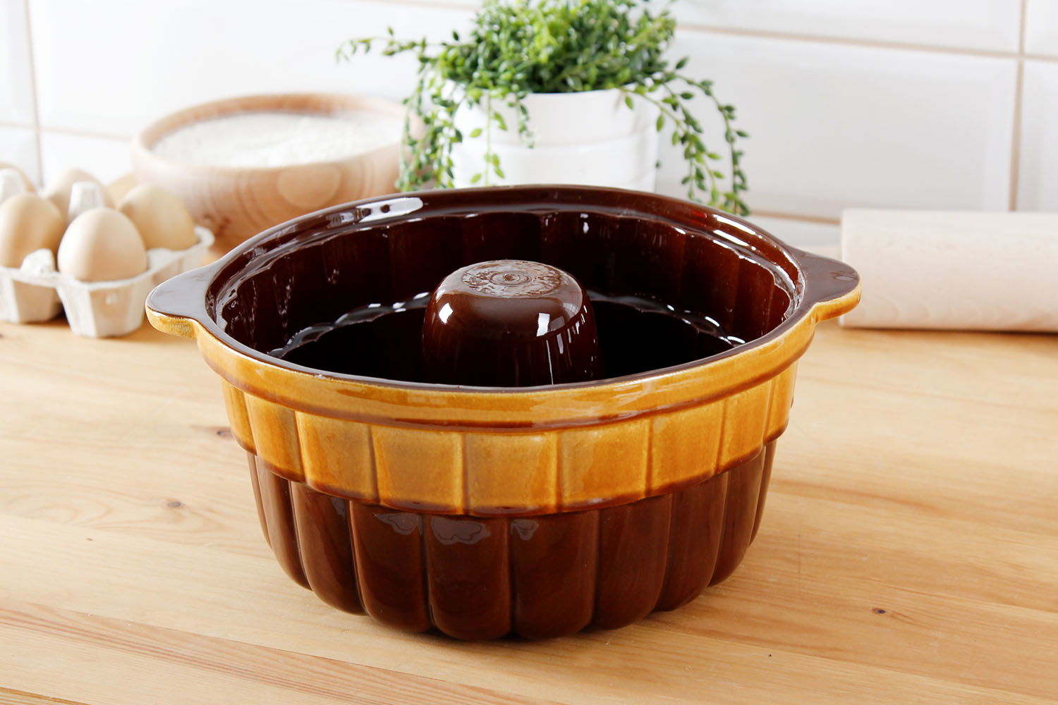 Forma na bábovku s keramickým středem GLAZURA MIX BAREV 24 cm