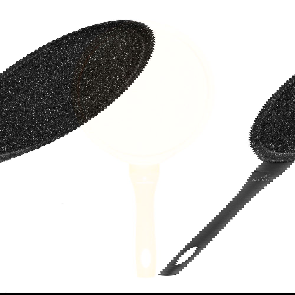 VALDINOX Aurum 24 cm tmavě hnědá - minerální nepřilnavá pánev na palačinky