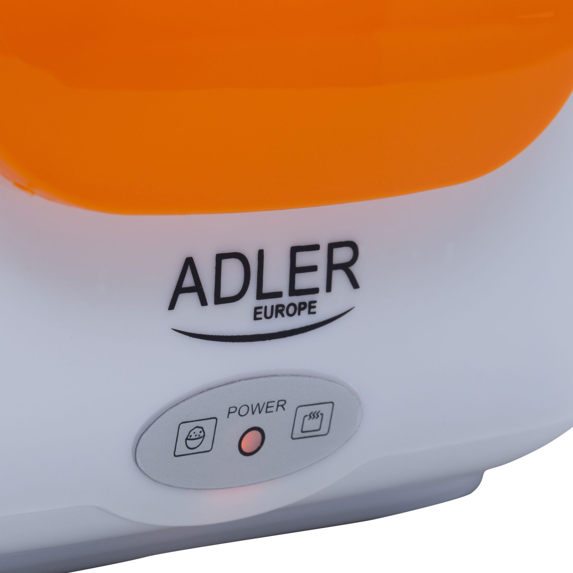 ADLER Heating 1,1 l oranžový - dvoukomorový elektrický plastový obědový box s lžící