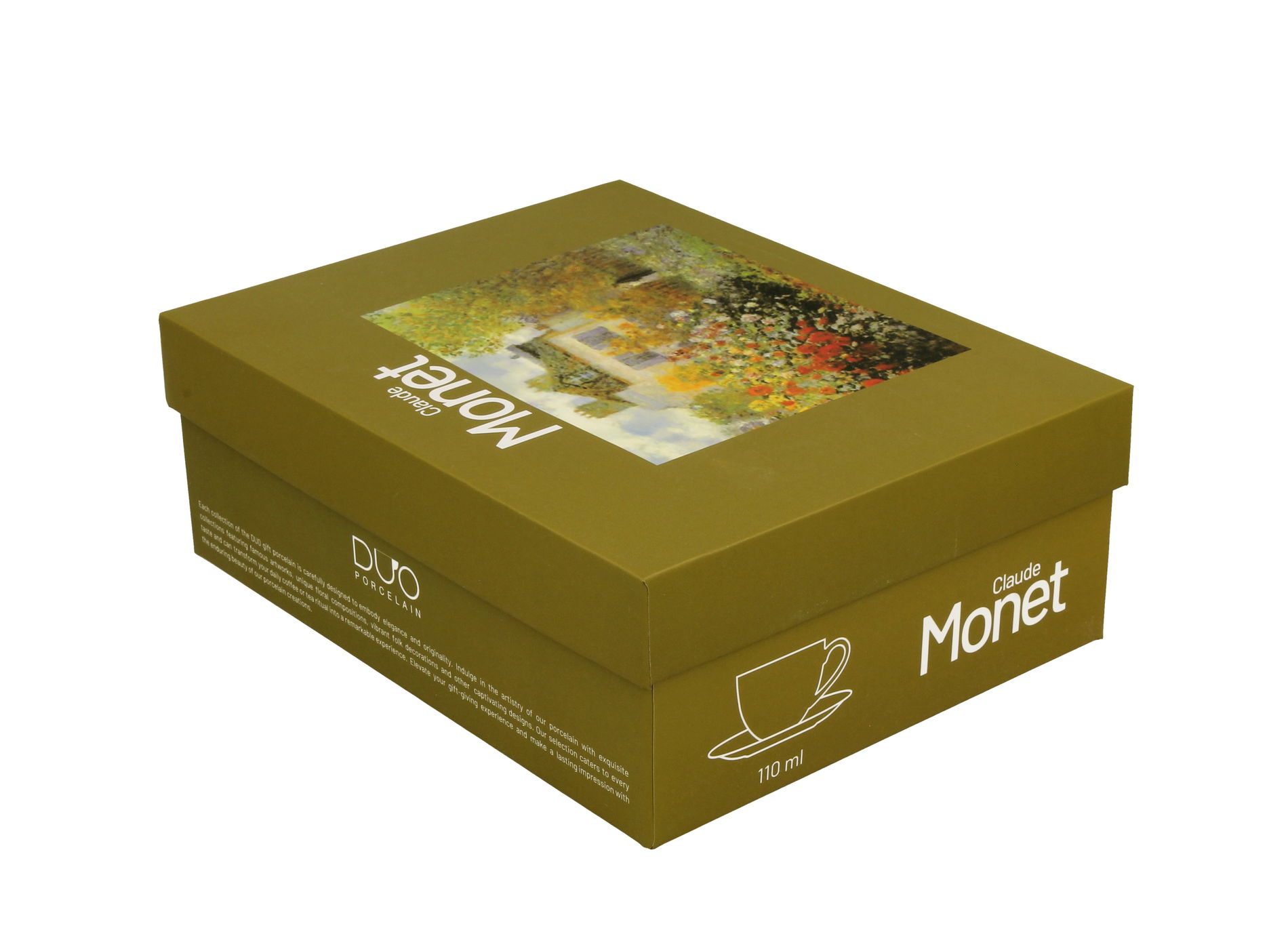 Espresso šálky s tanierikmi DUO ART GALLERY THE GARDEN AT ARGENTEUIL BY C. MONET 110 ml 2 ks