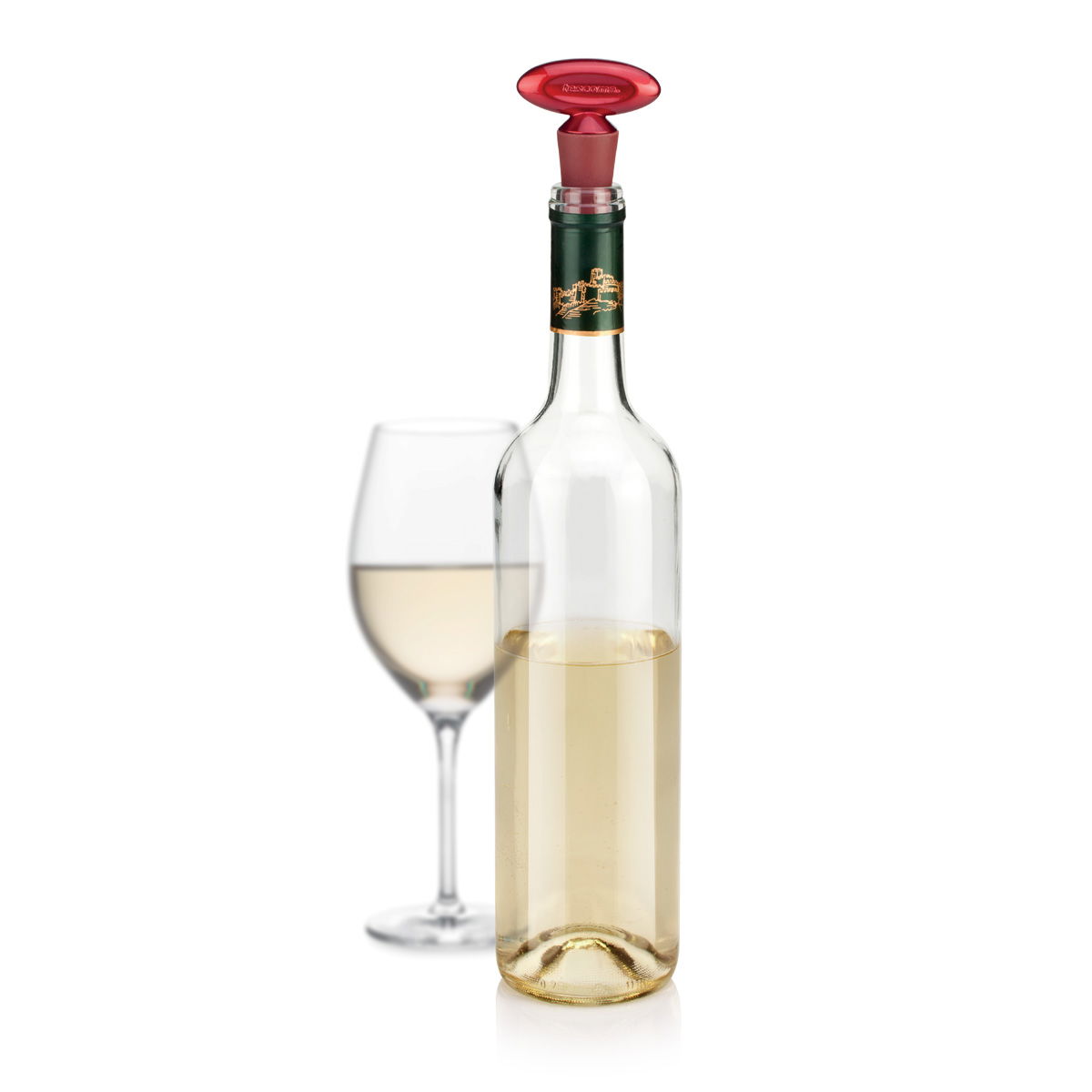 TESCOMA Uno Vino červená – silikonová zátka na láhev