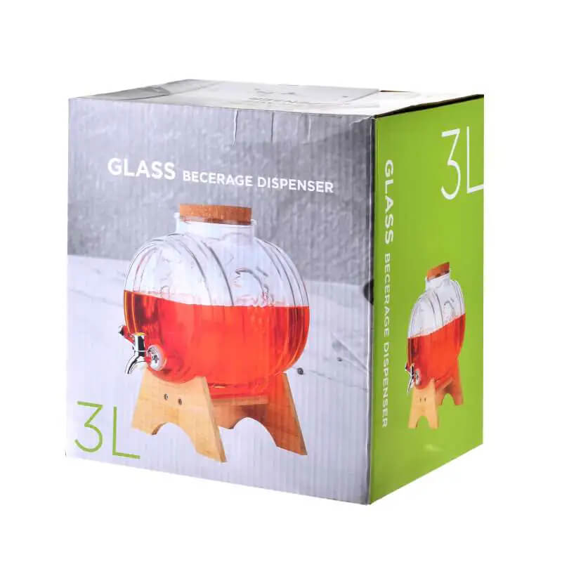 Sklenený zásobník na nápoje s kohútikom MODERN KITCHEN 3 l