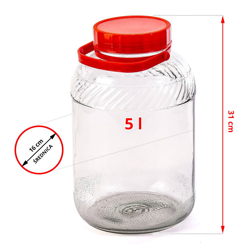 Velká zavařovací sklenice BASIC 5 l