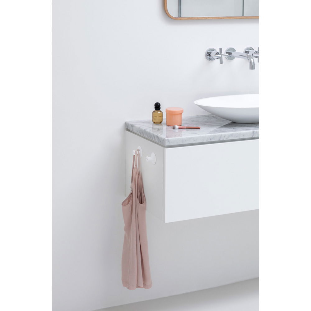 BRABANTIA ReNew 2 ks białe - plastové nástěnné věšáky (háčky)