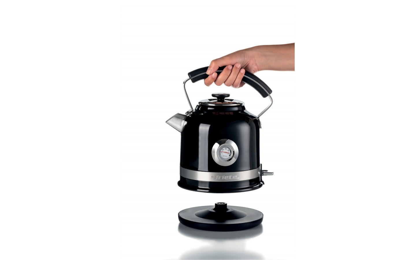 ARIETE Moderna 1,7 l černá - nerezová bezdrátová rychlovarná konvice
