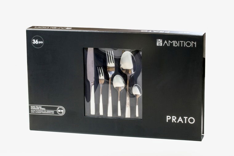 AMBITION Prato (36 szt.) - komplet sztućców na 6 osób ze stali nierdzewnej