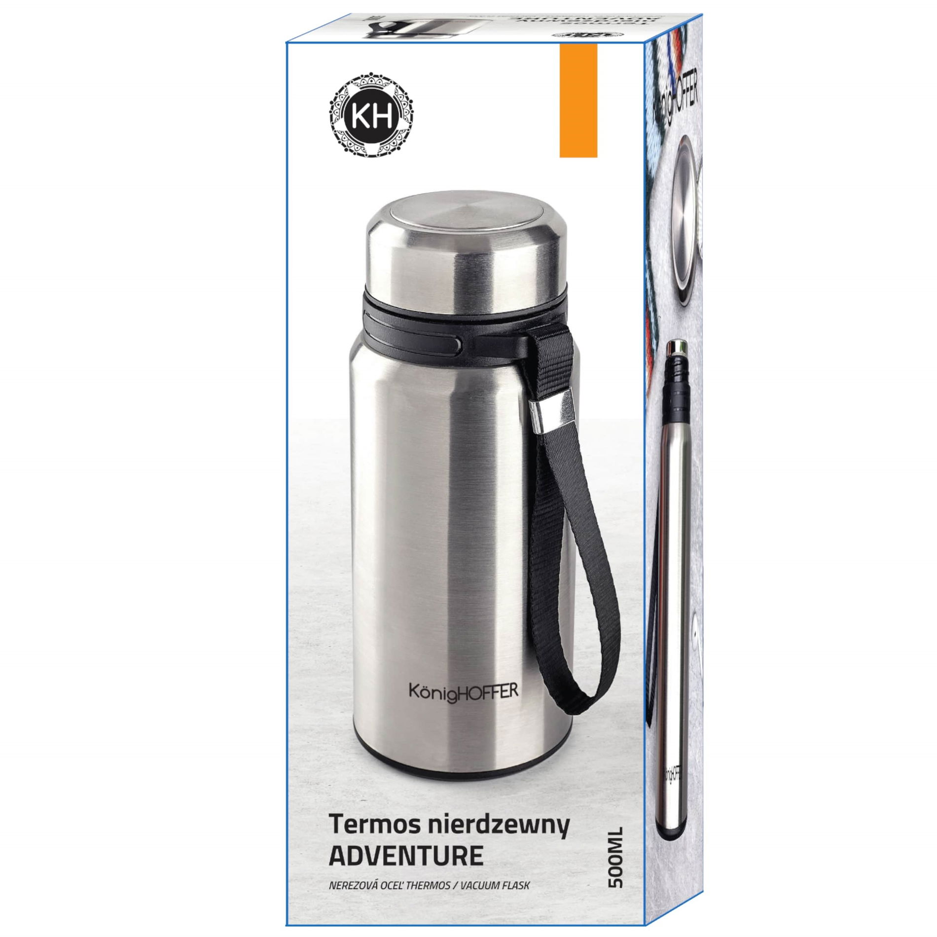 Vákuový termos na kávu a čaj z nerezovej ocele KONIGHOFFER ADVENTURE 0,5 l