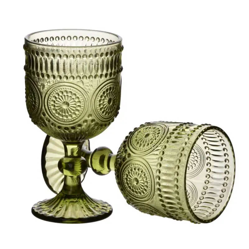 Kieliszki do napojów ELISE GREEN 330 ml 4 szt.