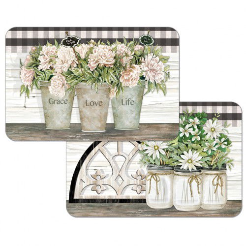 Mata stołowa / Podkładka na stół plastikowa dwustronna CALA HOME VINTAGE FARMHOUSE WIELOKOLOROWA 43 x 28,5 cm