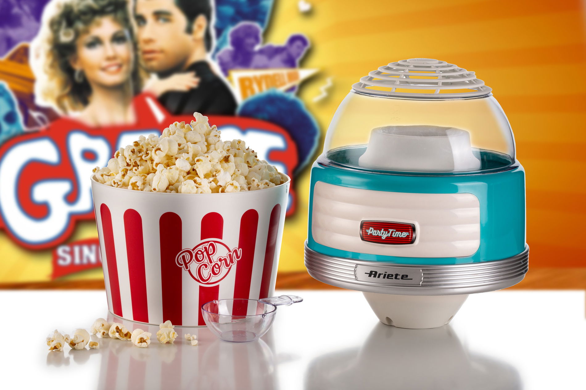 ARIETE Party Time Popcorn Maker XL 1100 W tyrkysová - popcornovač