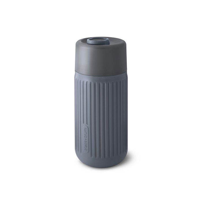 BLACK BLUM Travel Cup 340 ml šedý - skleněný hrnek (sklenice) s pokličkou