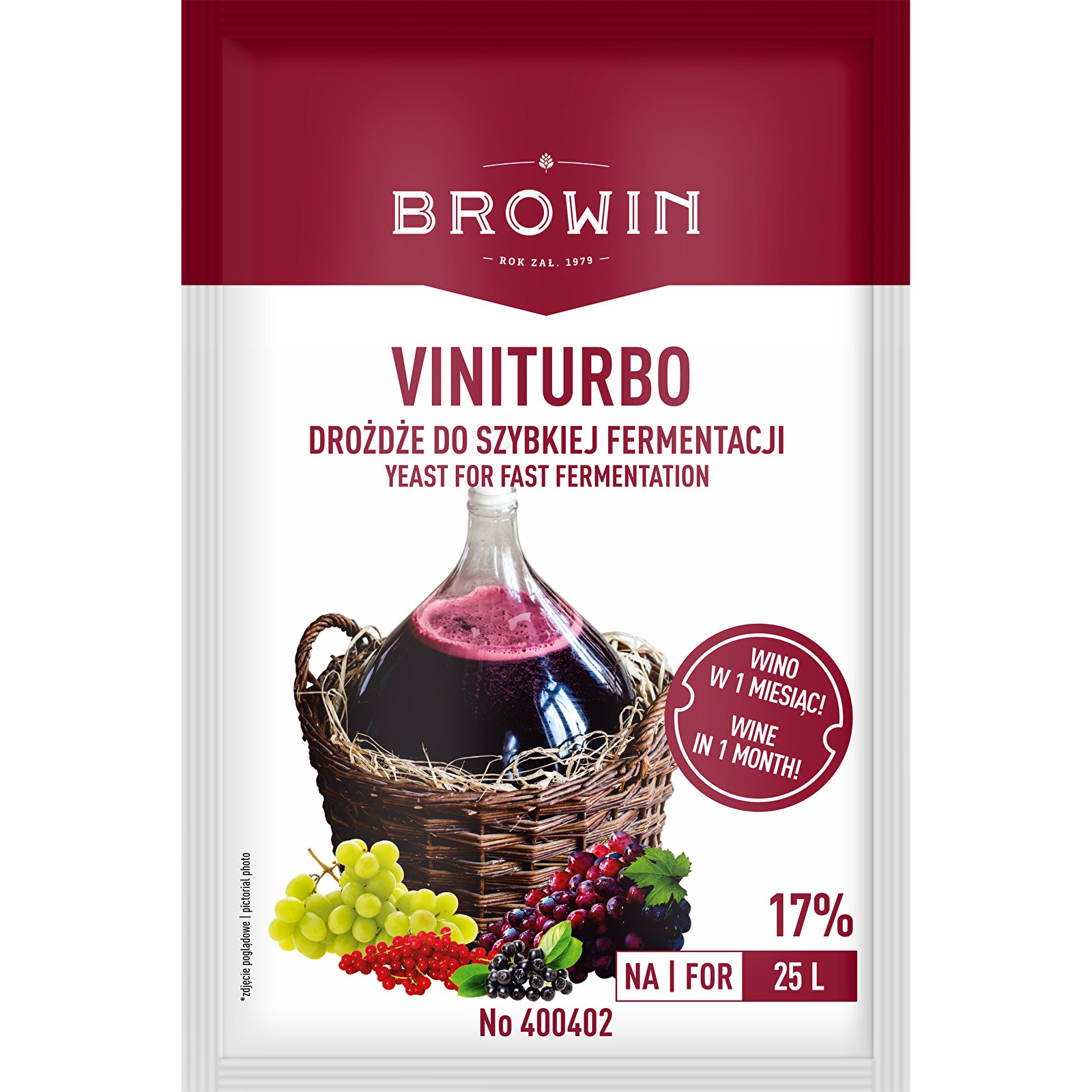 BROWIN ViniTurbo 20 g - vinné kvasinky pro rychlé kvašení