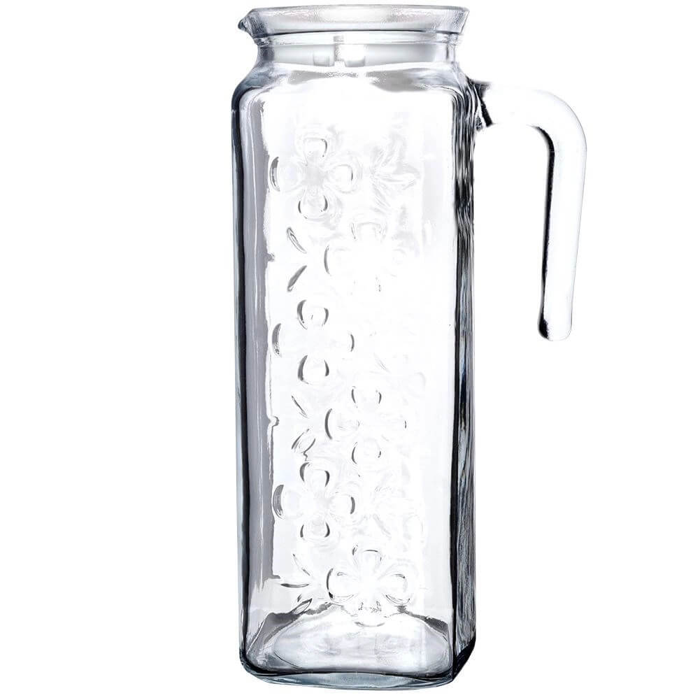 Sklenený džbán na vodu a nápoje s pokrievkou 1,2 l