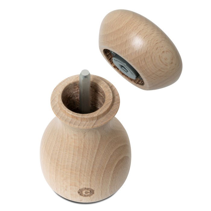 Dřevěné ruční mlýnky na pepř a sůl CRUSHGRIND LYON 10 cm 2 ks.
