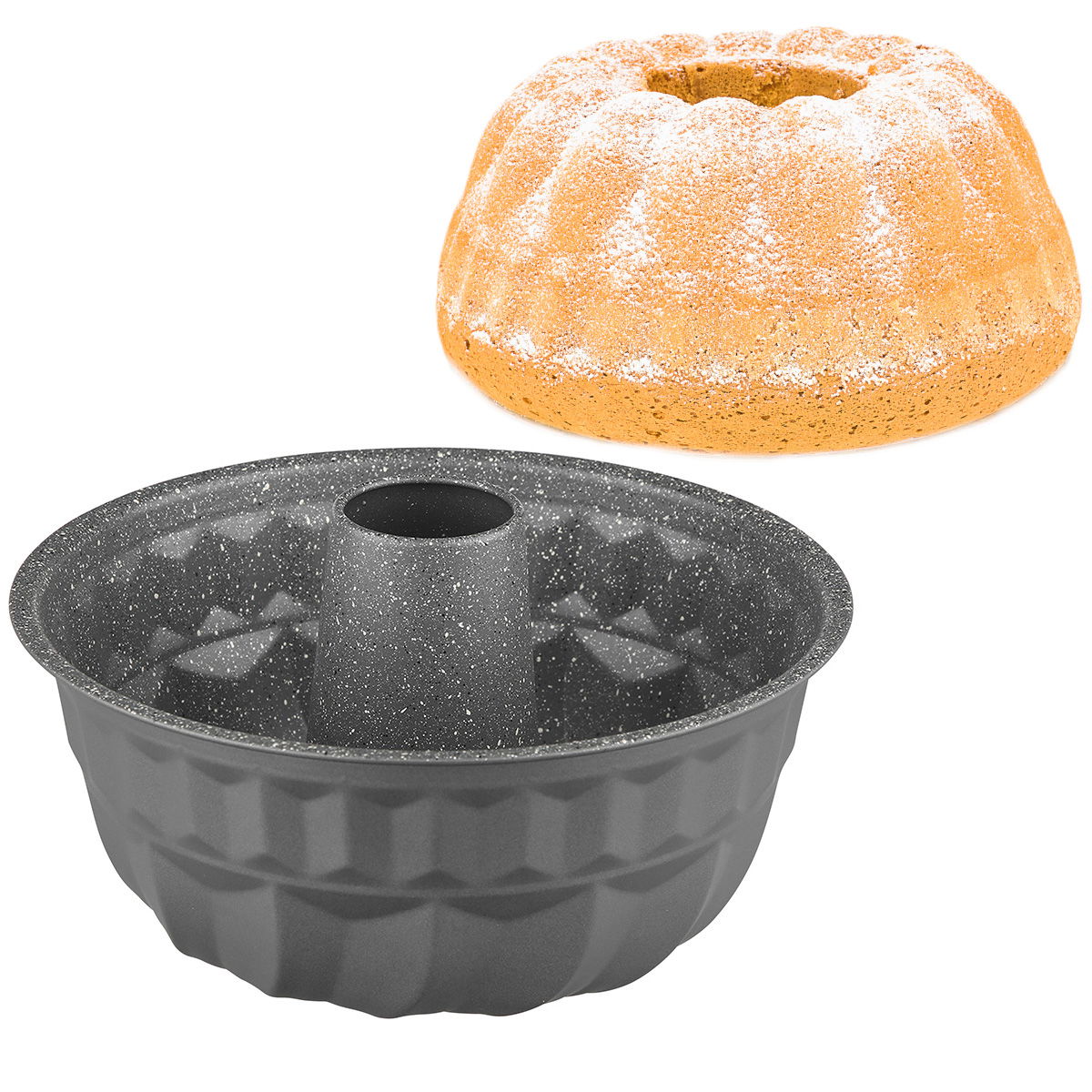 Forma na babku s rukávom z uhlíkovej ocele CAKE FORM 22 cm