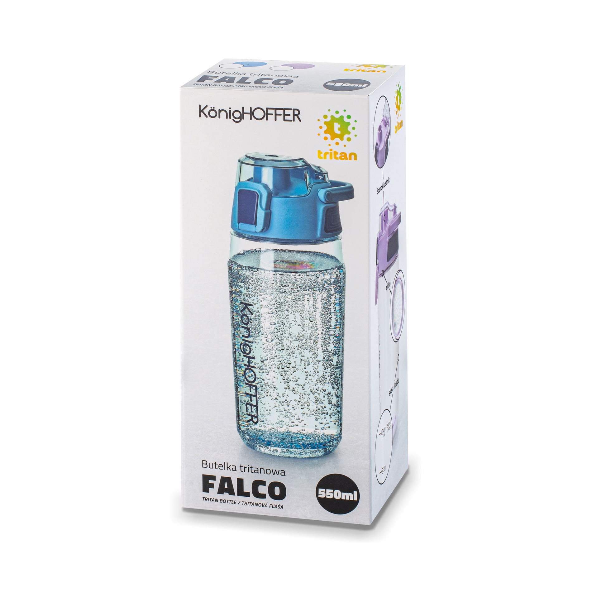 Bidon / Butelka na wodę z sitkiem tritanowa KONIGHOFFER FALCO 0,55 l