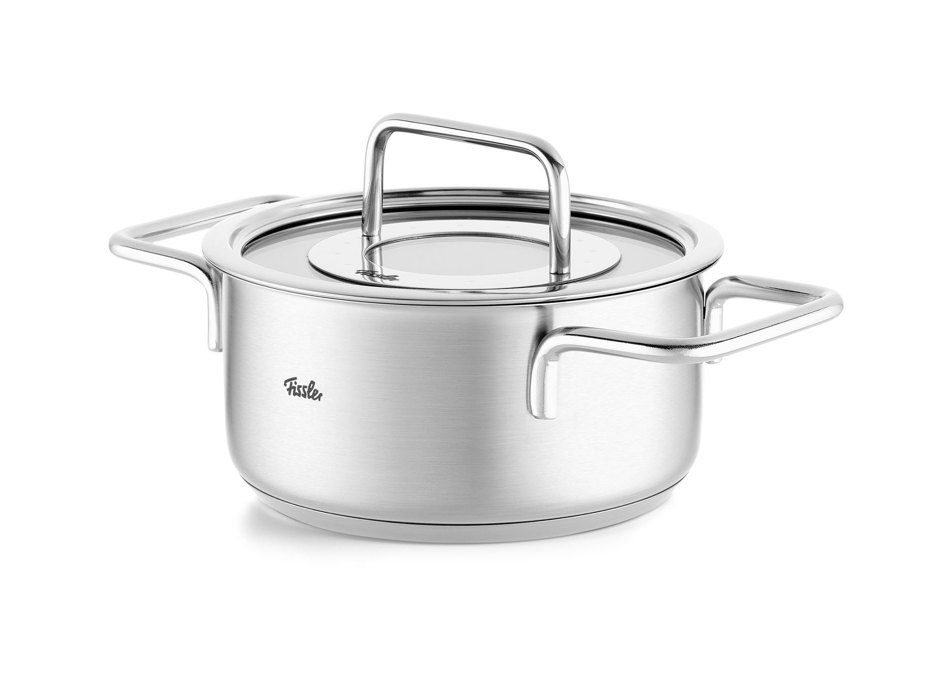 FISSLER Pure Collection 20 cm - nerezový hrnec se skleněným víkem