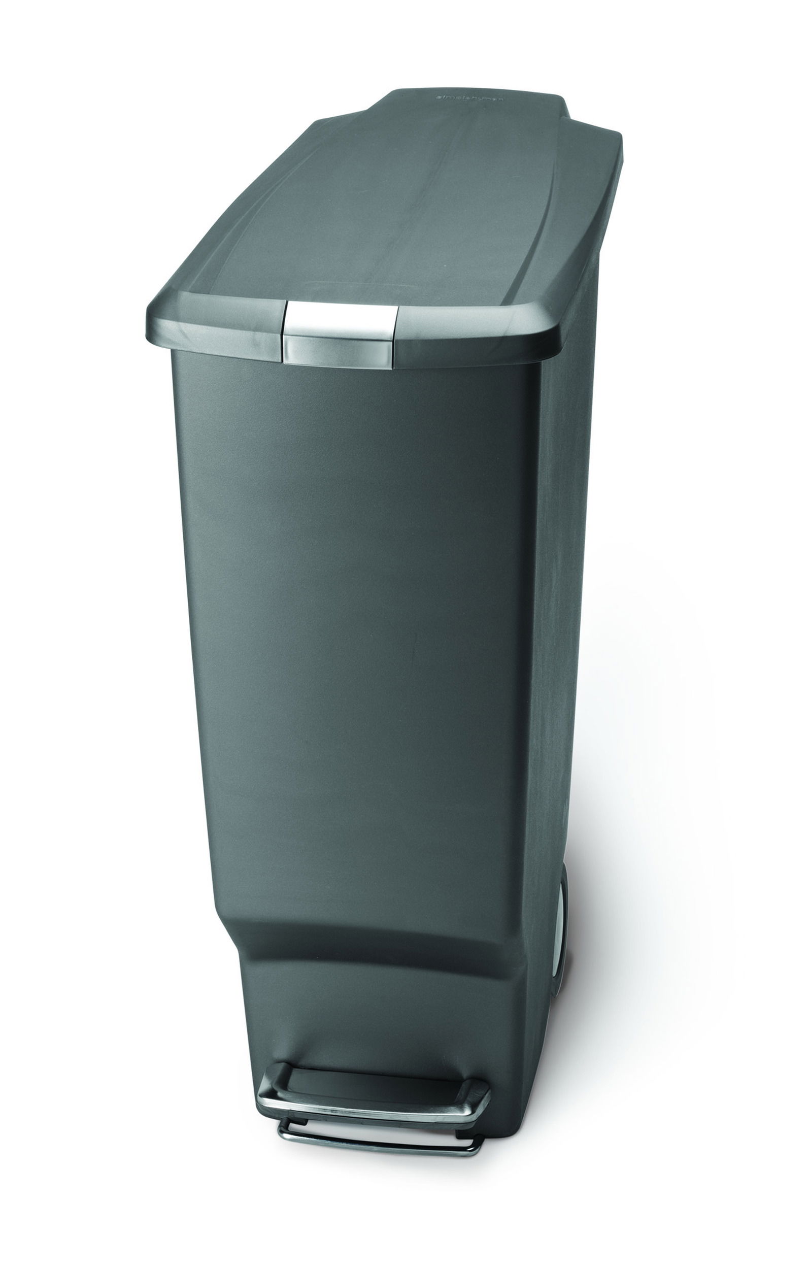 Plastový odpadkový koš s pedálem SIMPLEHUMAN SLIM šedý 40 l
