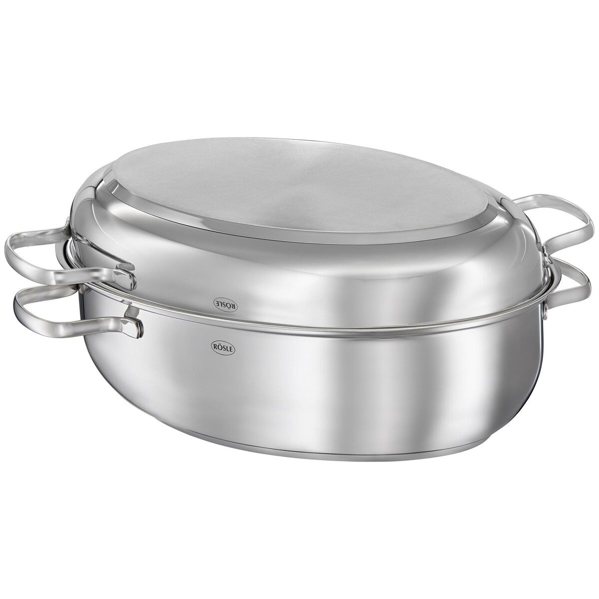 ROESLE Elegance 8 l - nerezový oválný hrnec s pánví v poklici