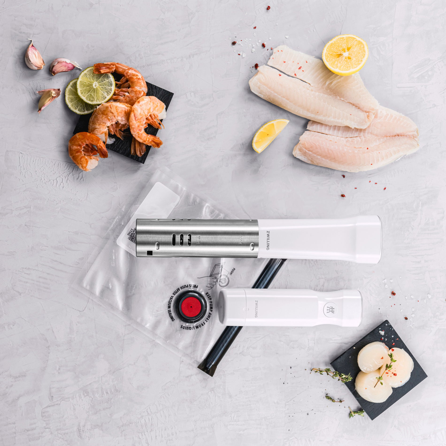 ZWILLING Fresh & Save 8 ks. - vakuové vrecká s pumpičkou a cirkulátorom pre sous vide