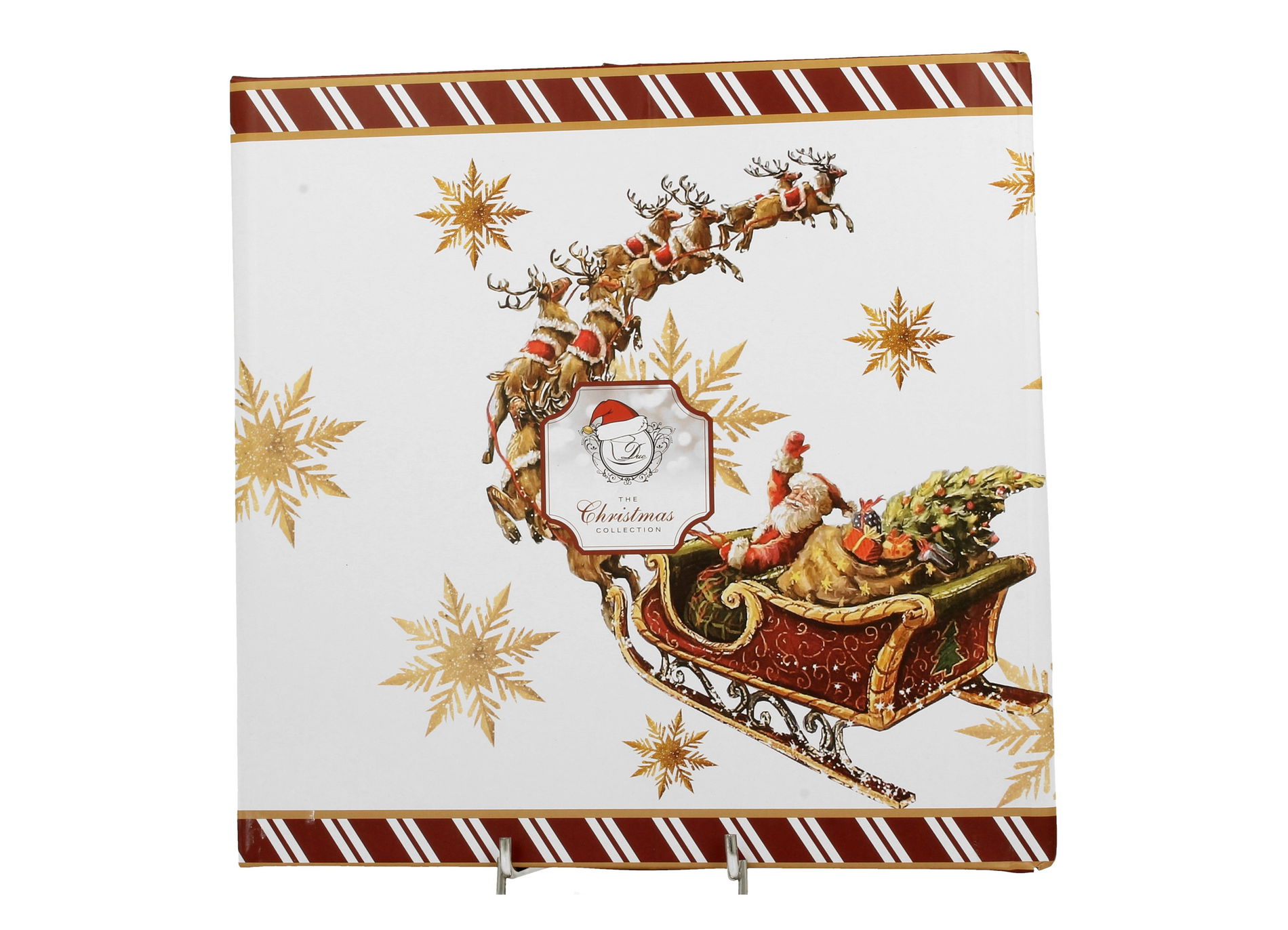 DUO CHRISTMAS CITY 27 cm vianočný tanier na večeru, porcelán DUO SANTA ON SLEIGH 27 cm