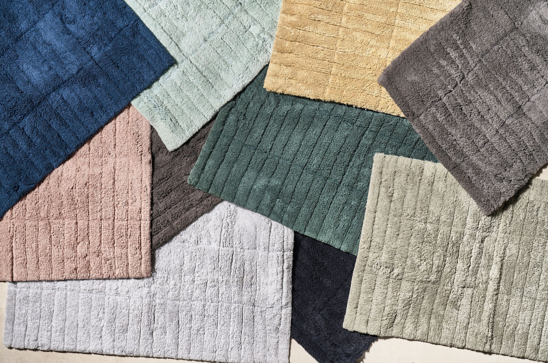 ZONE DENMARK Tiles 80 x 50 cm - koupelnová předložka z bavlny