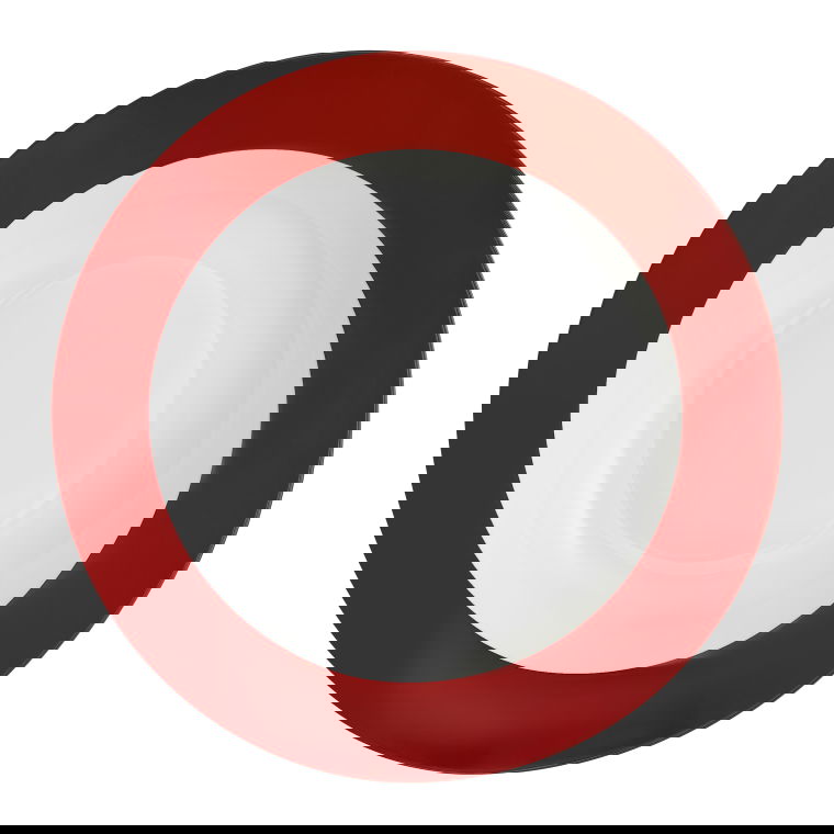 AMBITION Aura Red 23 cm - hluboký porcelánový talíř
