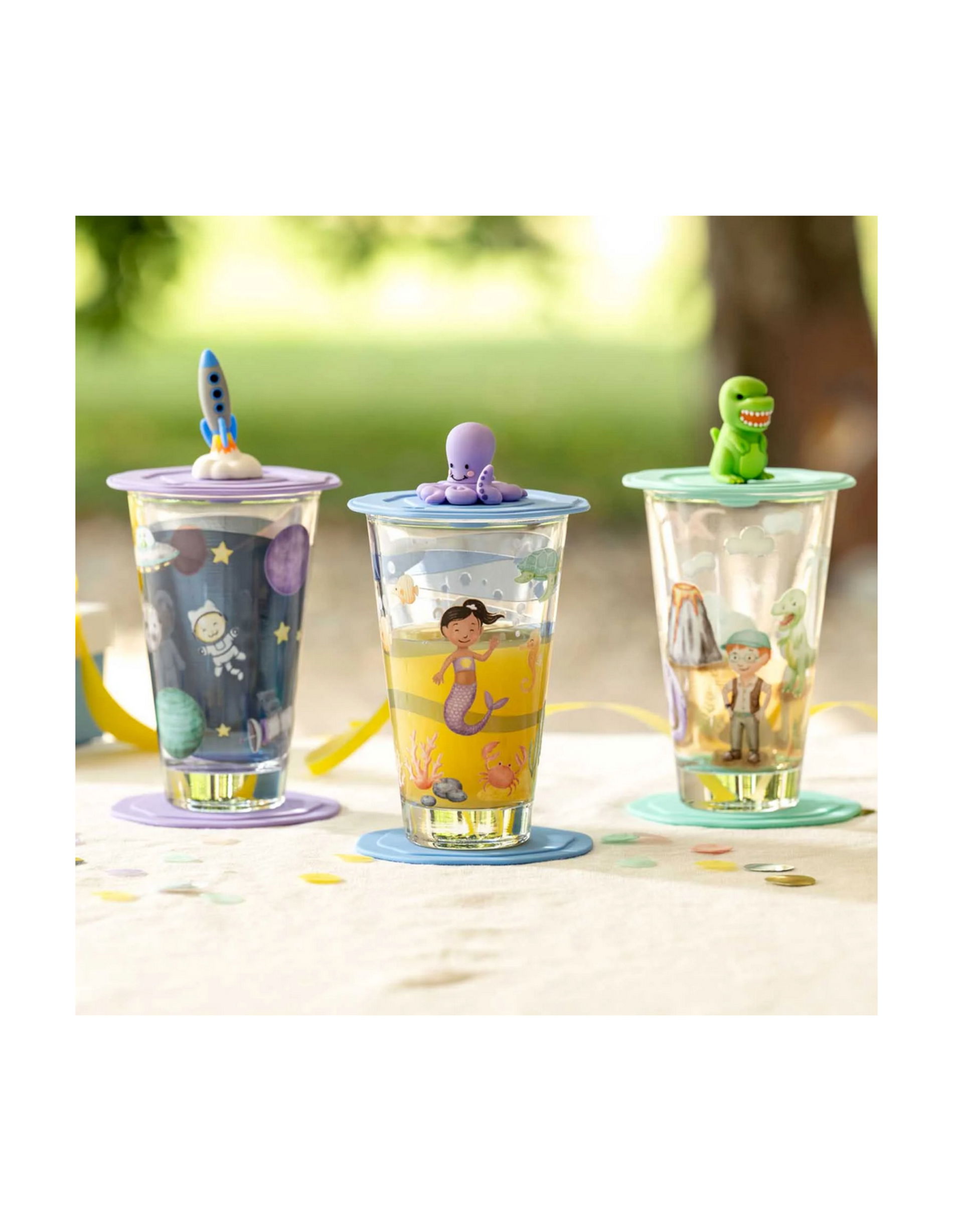 Kubek dla dzieci szklany z pokrywką LEONARDO BAMBINI AVVENTURA 300 ml