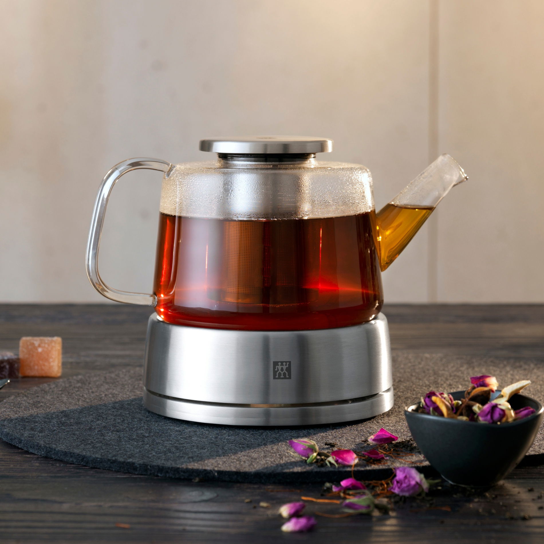 ZWILLING Sorrento 0,8 l - dzbanek do herbaty szklany z podgrzewaczem