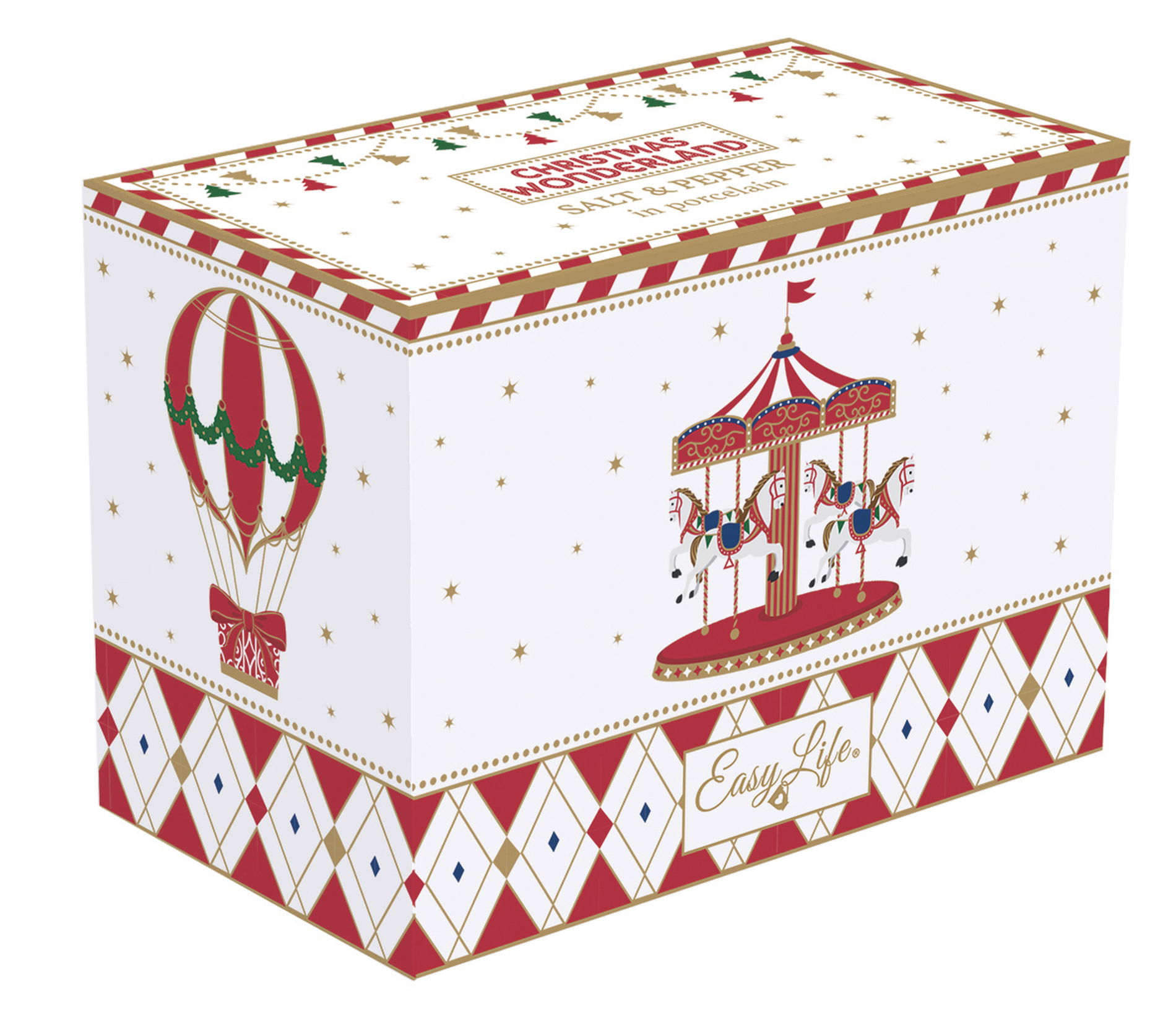 Keramické solničky a pepřenky CHRISTMAS WONDERLAND
