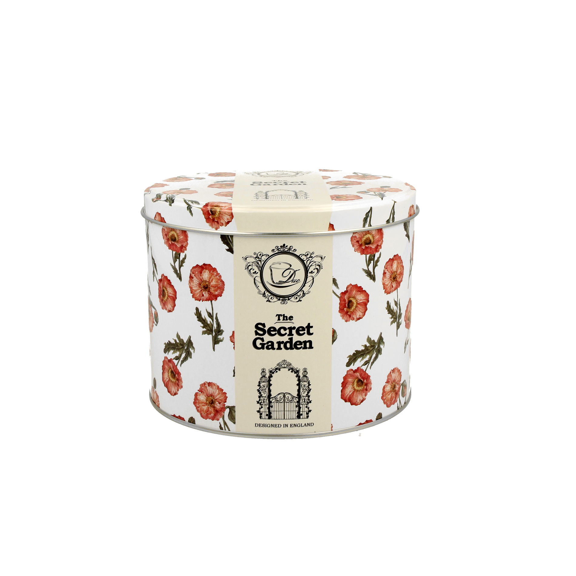 Kubek porcelanowy z puszką na herbatę DUO WILD POPPIES 400 ml